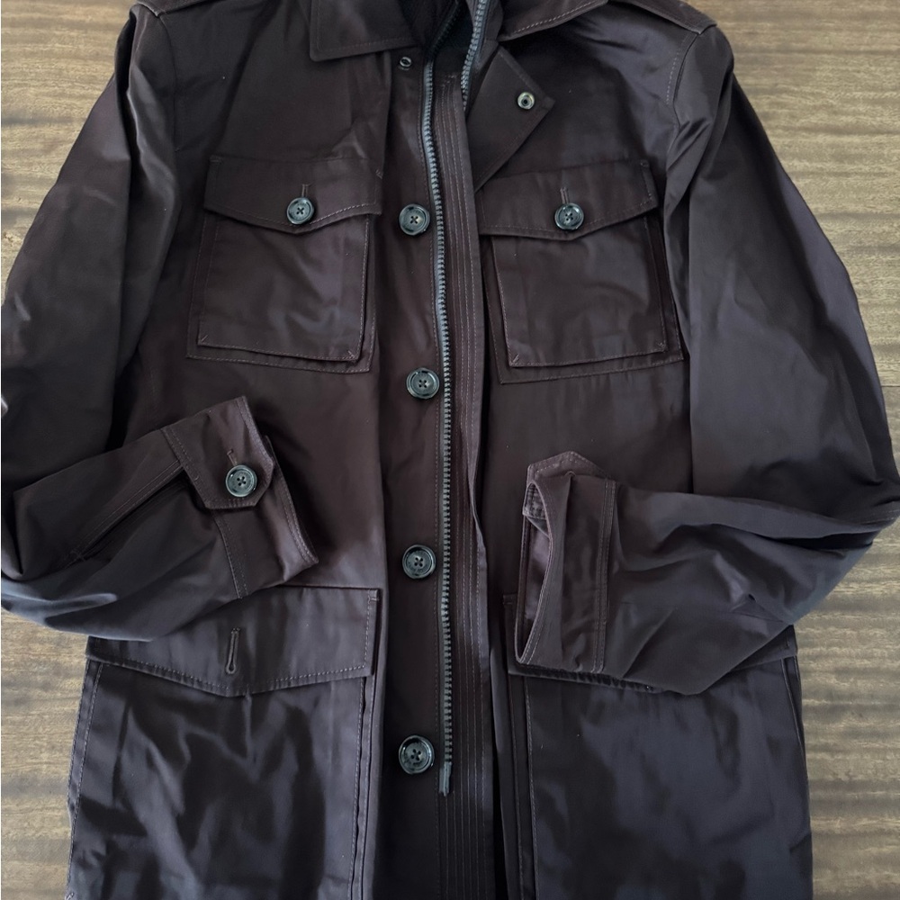 Boss Black Military Field Jacket with Utility Style